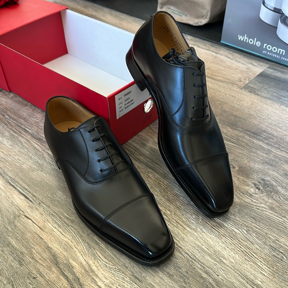 J. Fitzpatrick Puget in Black Calf - Size 11.5D